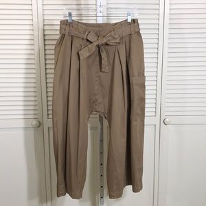 Toast 100% Cotton Drop Crotch Paperbag Pants Size 12